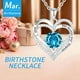 thumbnail image 3 of Collar colgante de amor de amor con piedra de nacimiento Zirconia, regalo de joyería de las mujeres para la Navidad, cumpleaños, aniversario, 3 of 5