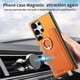 thumbnail image 3 of Funda Magnética para Samsung Galaxy S23 Ultra con Billetera y Anillo, Protector Resistente Orange, 3 of 6