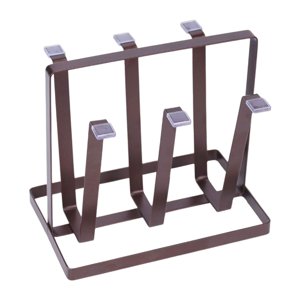 Magideal - Estante De Secado De Tazas, Parte Inferior Antideslizante, 6 Ganchos Con Asa, Organizador, Escurridor, Soporte Para Taza De Café, Tazas De Té, Botella