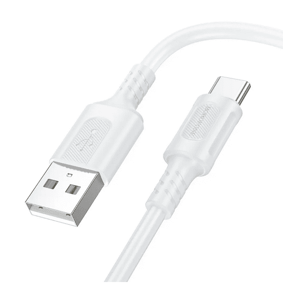 Cable Carga Rápida Borofone BX111 Blanco USB-A a USB-C 3.0A