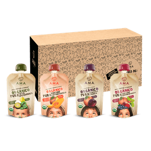 Ama Time - Pack 32 Unid - Mix Puré Frutas Y Vegetales