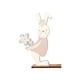 thumbnail image 2 of Bonito Conejito De Pascua De Pie, Decoración De Mesa De Madera, Accesorio Ligero, Flor De Sujeción, 2 of 5
