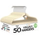 thumbnail image 1 of Velvet Hangers Juego De 50 Unidades De Alta Calidad Color Marfil, 1 of 8