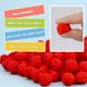 thumbnail image 2 of Pompones MORFEN 150 piezas 2,5 cm Rojo - Materiales de manualidades, 2 of 8