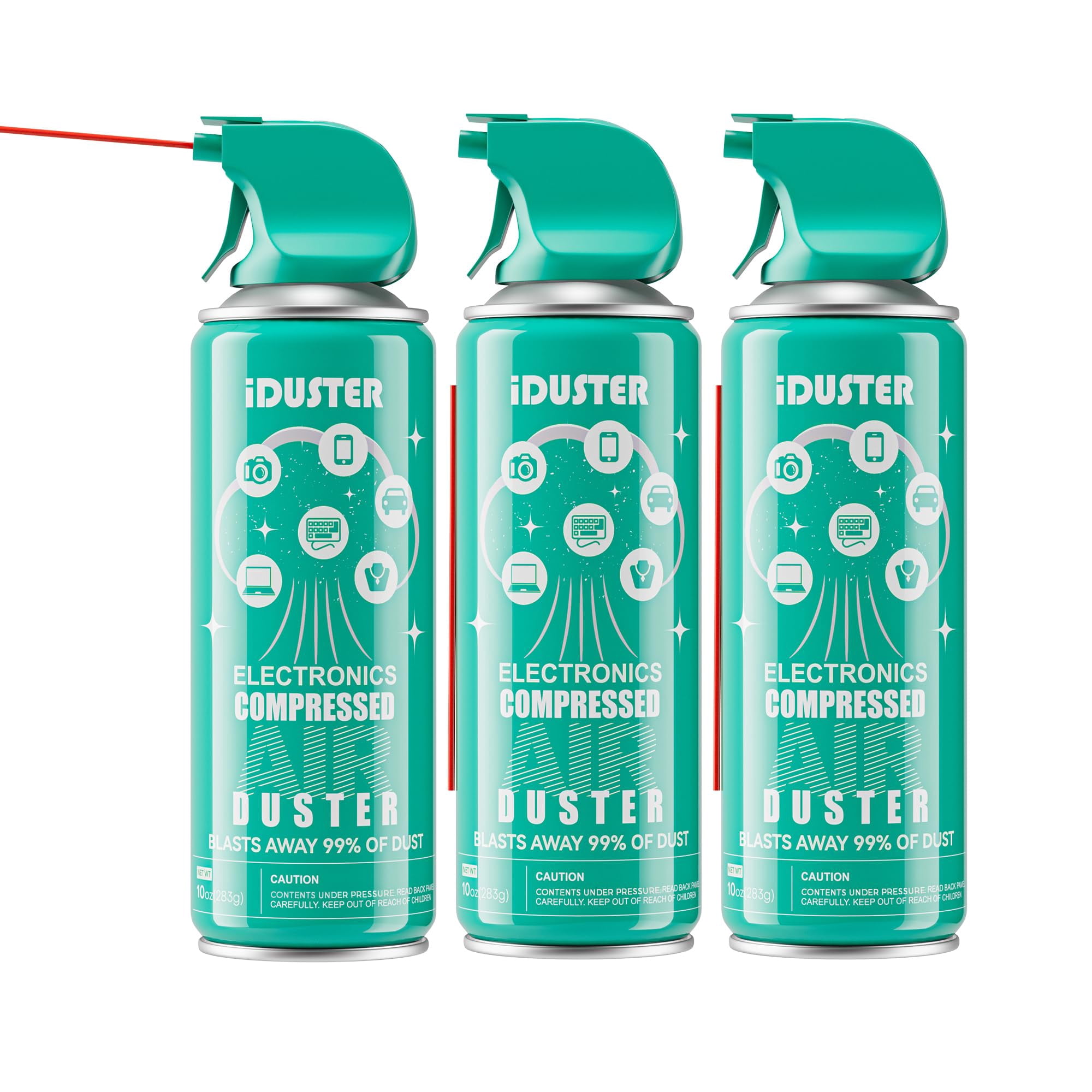 Limpiador De Teclado Canned Air Spray Iduster Para Ps5, Pc, 3 Unidades