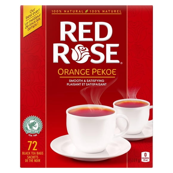 Té Red Rose Orange Pekoe 72 Bolsitas Importado de Canadá