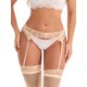 thumbnail image 1 of INSPIRE CHIC Cinturones de Liguero Ajustables Ligeros de Encaje Floral Hueco para Mujer con Cuatro Clips Medias Suspensor XL Beige, 1 of 5