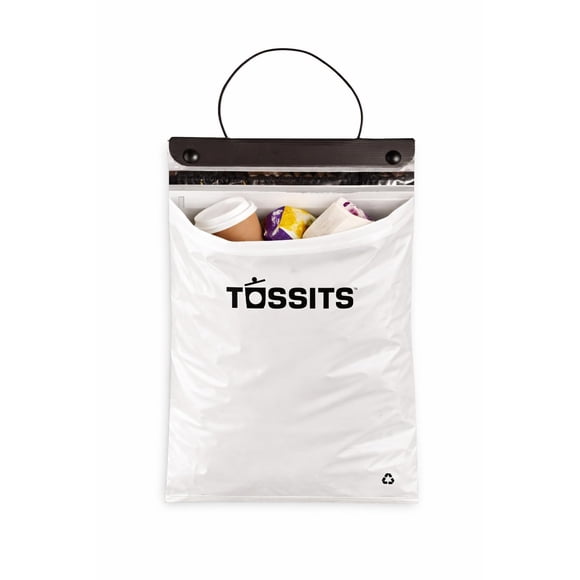 Bolsas de basura para auto desechables Tossits - Pack de 7 unidades blancas