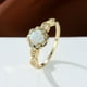 thumbnail image 3 of Elegant Opal Flower Lace Eternity Ring - 18K Gold Plated Wedding Engagement Ring for Women and Girls - Perfect for Parties and Banquets, 3 of 4