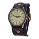 thumbnail image 1 of Reloj De Pulsera Vintage Cuero De PU Correa Ancha De Cuero Para Hombres Cómodo Negro, 1 of 3