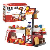 Fliperex - Cocina De Juguete Tienda Pollo Frito 52 Piezas Infantil Rojo