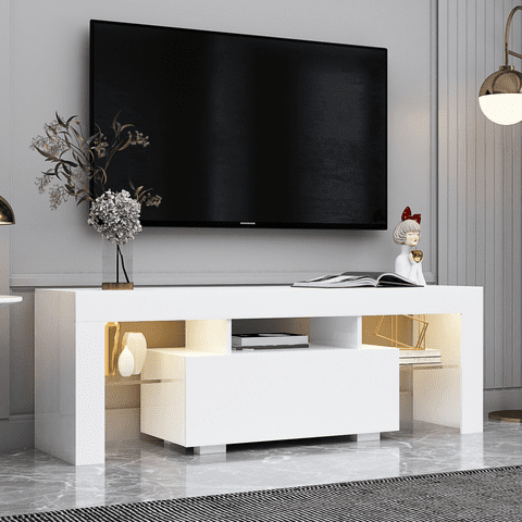 M&Ms - Entertainment Tv Stand, Large Tv Stand Tv Base Stand With Led Light Tv Cabinet.