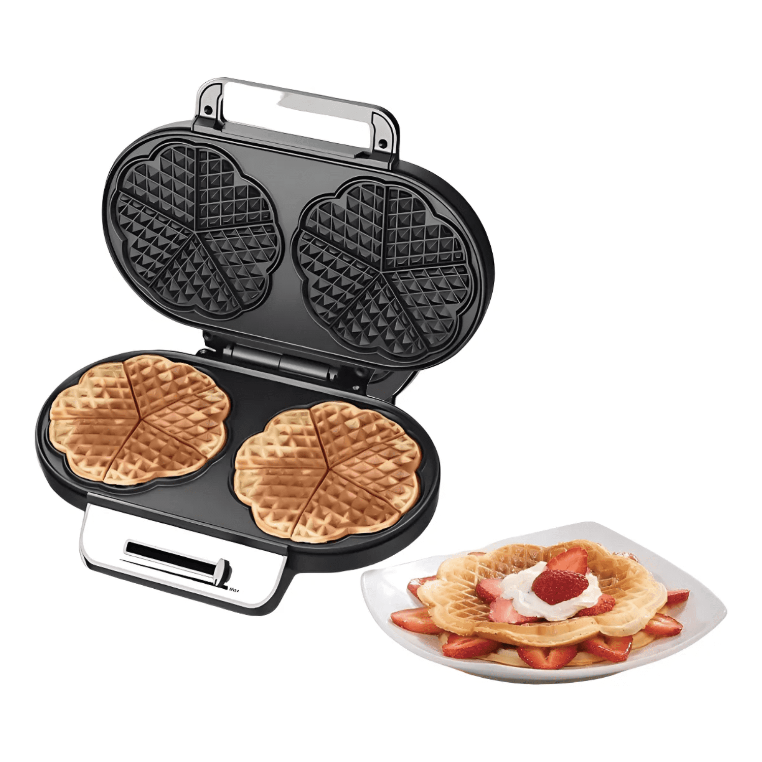 Máquina Para Waffles Doble Eléctrica Raf R557 1220w