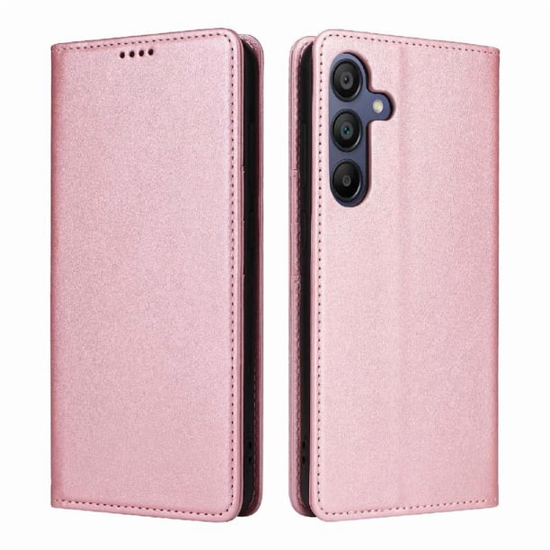 Funda Cartera para Samsung Galaxy A16 con Ranuras Tarjetas y Soporte - Protección Completa Oro rosa
