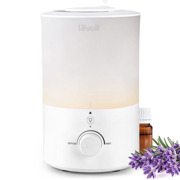 Humidificador LEVOIT para dormitorio con luz nocturna y tanque de agua de 3 litros