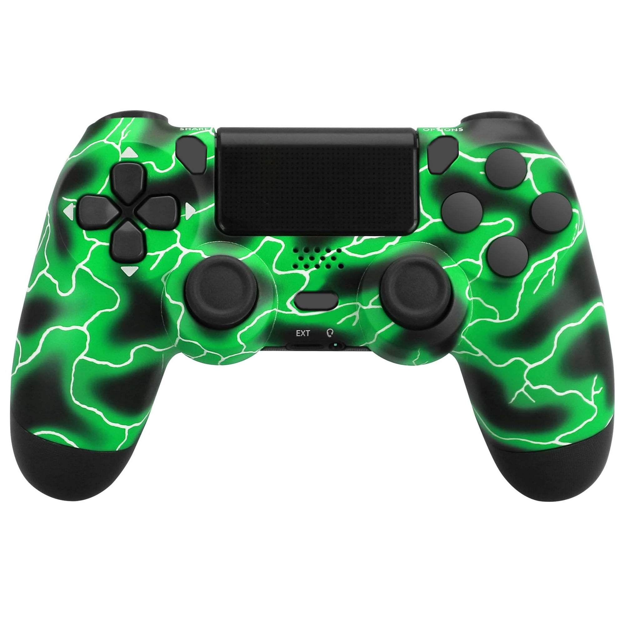 Genérico - Mando Inalámbrico Para Ps4, Mando A Distancia Compatible Con Playstation 4/ps4 Slim/ps4 Pro/pc Con Windows, Iluminación Verde