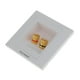 thumbnail image 1 of Placa de Pared con 2 Postes de Enlace de Banana de Audio de 85mm, 1 of 3
