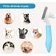 thumbnail image 5 of Cepillo de aseo para perros, cepillo para gatos de pelo largo, cepillo autolimpiante para perros y gatos, con depilación con un solo clic, para perros y gatos pequeños, medianos y grandes (azul) | PAR, 5 of 5