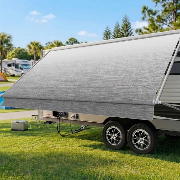 Tela para toldo de autocaravana Luvioro 4,3 m gris resistente al desvanecimiento 554 g