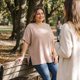 thumbnail image 3 of Agnes Orinda Blusas de Mujer Tallas Grandes a Rayas Cuello Redondo Camisetas de Manga Corta con Abertura Lateral Verano Casual 3X Caqui, 3 of 8