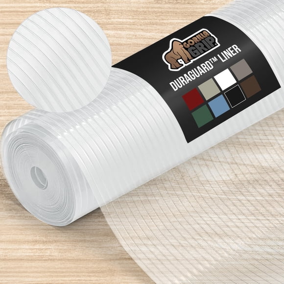 Forro de estante Gorilla Grip DuraGuard, 30 x 305 cm, impermeable, transparente