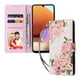 thumbnail image 1 of FOXDOCK Funda Tipo Cartera Floral para Samsung Galaxy A51 4G ,Funda con Tapa de Cuero PU, Protección Antigolpes con Ranuras para Tarjetas y Soporte, 1 of 5