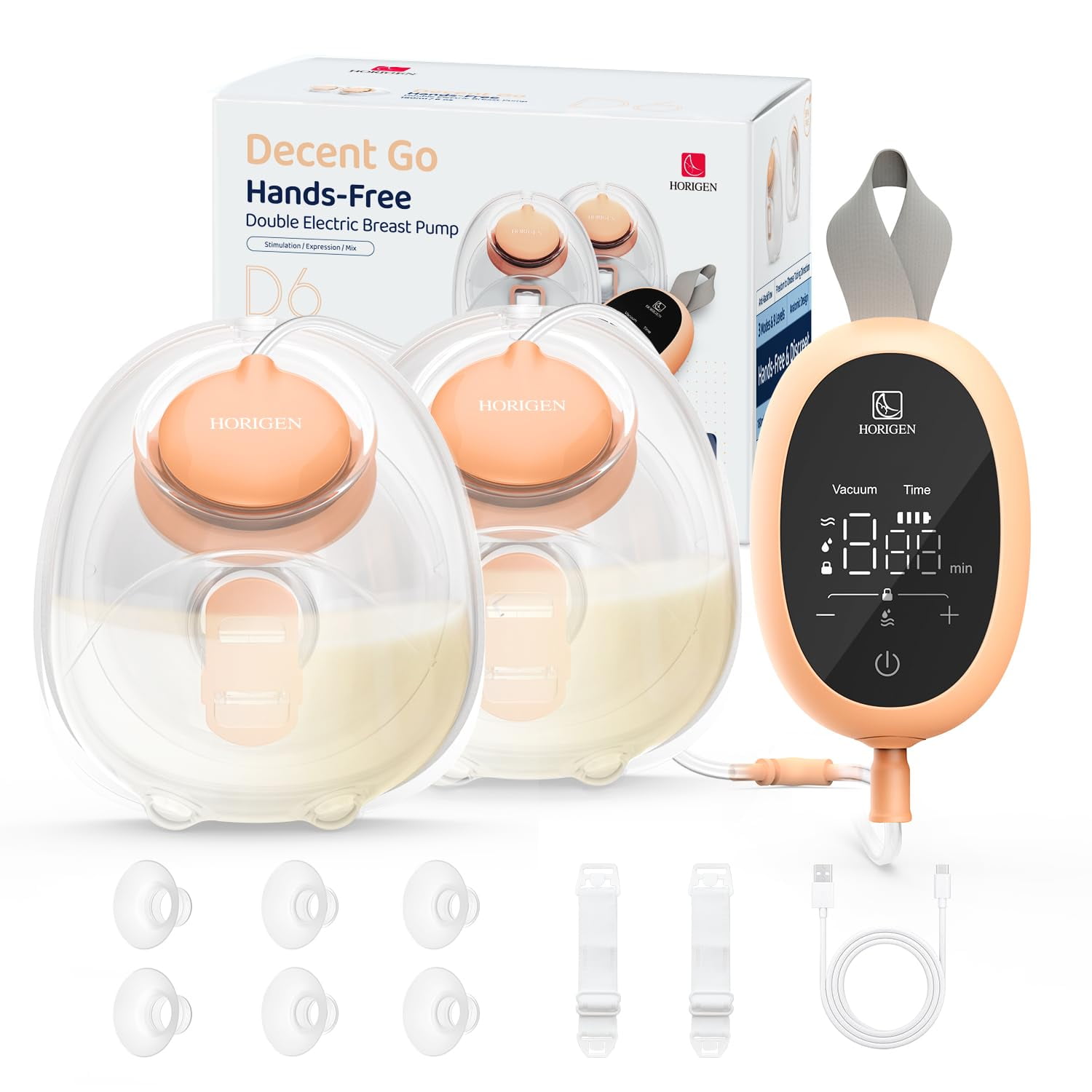 Extractor De Leche Portátil Manos Libres Horigen D6