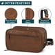 thumbnail image 5 of Neceser PAVILIA Travel para hombre resistente al agua, color marrón, 5 of 8