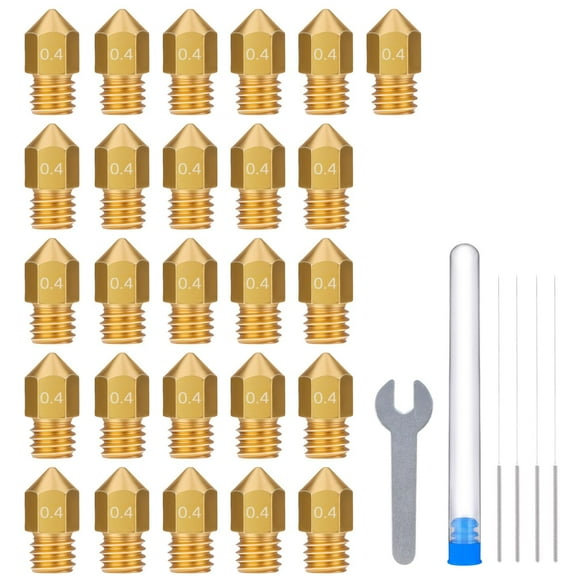 Kit de boquillas ELEGOO MK8 de 0,4 mm de latón para impresora 3D Neptune