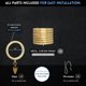 thumbnail image 4 of Aros para Cortinas BLASTHOME Pack de 9 en Oro Cepillado, 4 of 7