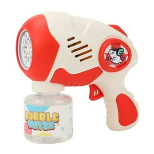 Genérico - Pack X 3 Juguete Lanza Burbuja Unicornio Rojo