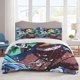 thumbnail image 1 of Demon Slayer Bedding Sets Cartoon Duvet Cover Lightweight 3 Piece Bet Sets for Kids Boys Girls, 1 of 5