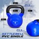 thumbnail image 2 of Kettlebell Yes4All con revestimiento de vinilo, 20 kg, azul oscuro, 2 of 7