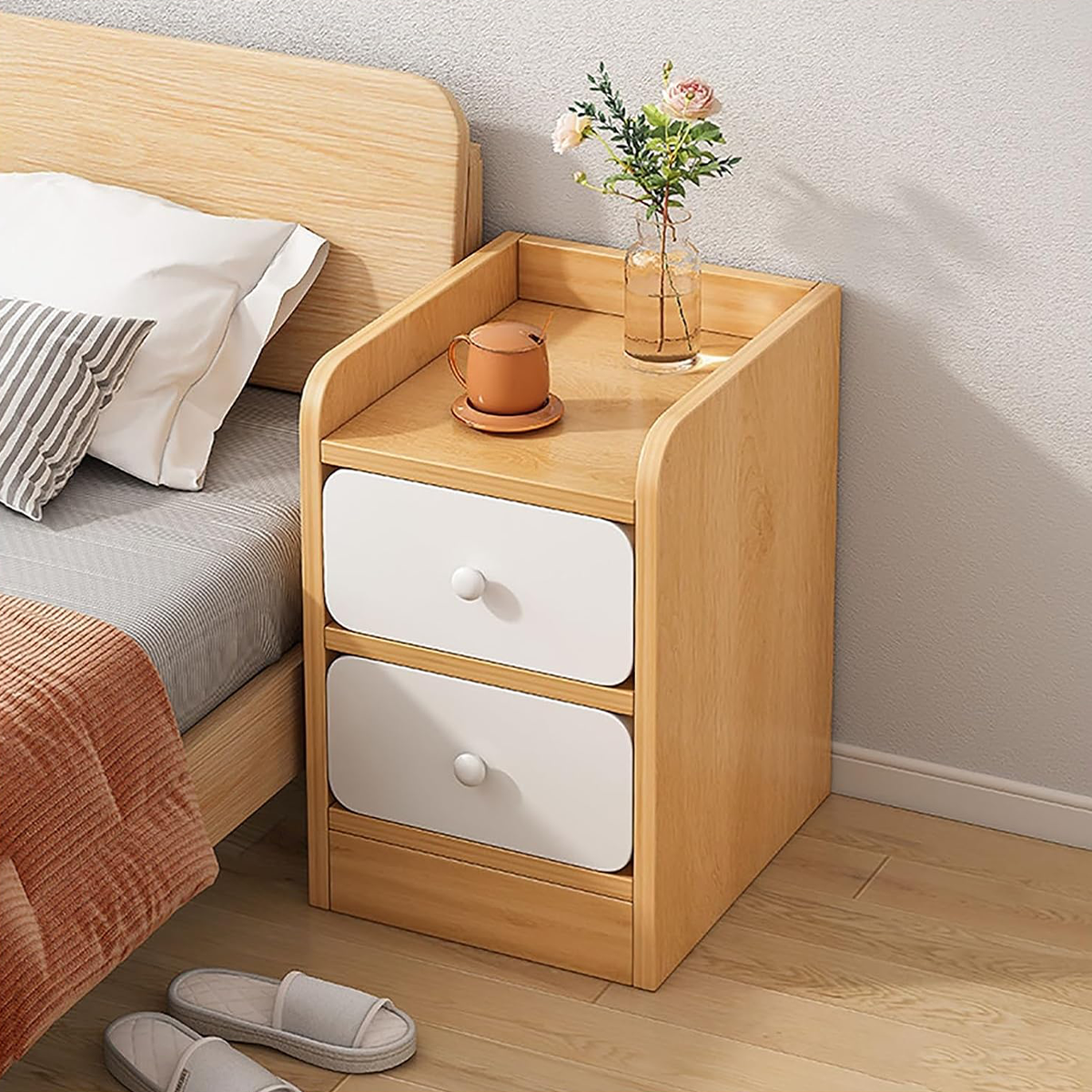 Tienda El Garage - Velador Mesita 3 Niveles 2 Cajones Zt2 Madera