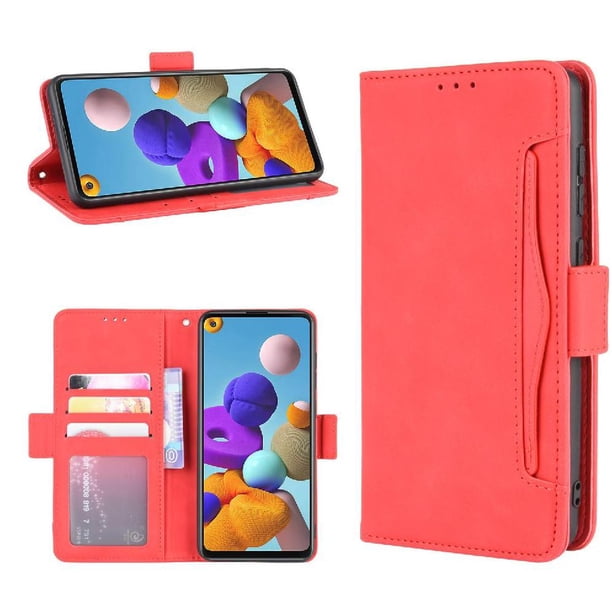 Funda Tipo Billetera FOXDOCK para Samsung Galaxy A21S – Tapa Flip con Tarjetero