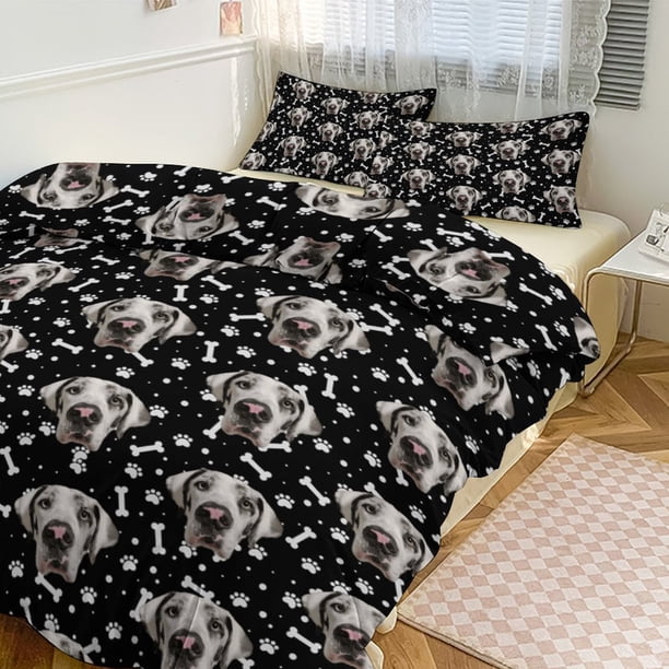 Juego De Cama 3 Piezas 86 X 70 218 X 177 Cm Impresión A Doble Cara