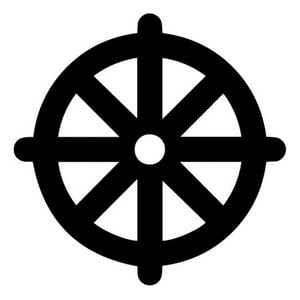 Rienda Libre Graphics - Decomural Buddhism Wheel Of Dharma Ws-42965