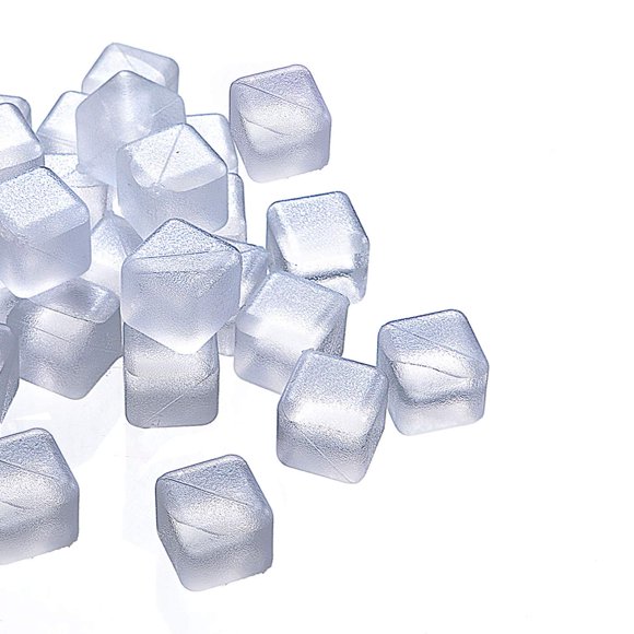 Cubitos de hielo reutilizables VOJP 2,5 cm de plástico transparente - paquete de 20