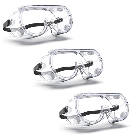 Gafas de seguridad de laboratorio EinKau, antivaho, ventiladas indirectamente, 3 unidades