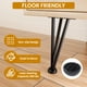 thumbnail image 3 of Patas para muebles SPACEEUP de metal negro tipo horquilla de 4" - 4 piezas, 3 of 6