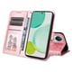 thumbnail image 3 of Funda tipo cartera FOXDOCK para Huawei Nova 11i , diseño girasol en relieve, cuero PU, cierre magnético, soporte y tarjetero, 3 of 5