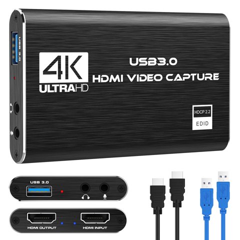 Tarjeta De Captura Rybozen Nintendo Switch 4K Hdmi A Usb 3.0