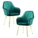 thumbnail image 1 of Pack 2 Sillón Sitial Diamante Terciopelo Verde | Moderno y Cómodo, 1 of 4
