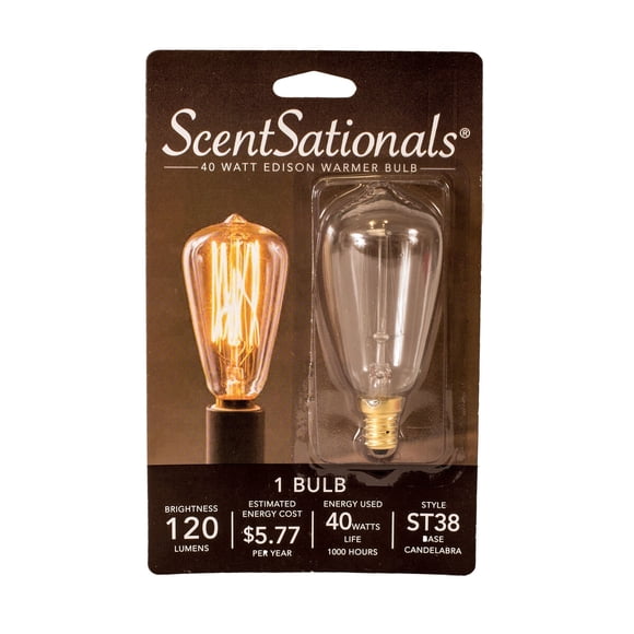 Bombilla Edison ScentSationals ST38 40 W Base Candelabra