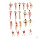 thumbnail image 5 of 40 Piezas Modelo Trenes Personas Figuras Escala Pintada Playa Multitud Miniaturas 1:50, 5 of 6