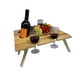 thumbnail image 2 of Mesa de Picnic Plegable Soporte Vino Madera Natural, 2 of 3