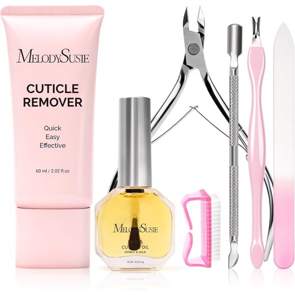 Kit Removedor de Cutaculas MelodySusie 7en1 60g Crema 15ml Aceite