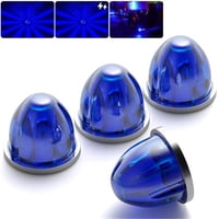 Xusx111 - 4Pcs Blue Sandy Led Strobe + Constant Marker Lights Marcador Lateral En Forma De Sandía De Doble Función Luzes De Techo De La Tapa Superior De La Cola Para Camión De Remolque Semi-Remolque C