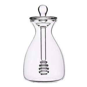 Magideal - Recipiente De Cristal Para Miel, Accesorios De Cocina, Líquidos, Miel, Aperitivos, Especias, Contenedor De Almacenamiento De Miel, Colmena De Cristal