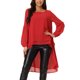 thumbnail image 1 of INSPIRE CHIC Blusas Asimétricas de Mujer con Mangas Largas de Linterna y Cuello Redondo, Elegantes y Casuales de Chifón, Talla M, Rojo, 1 of 6